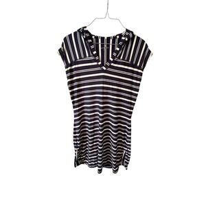 Athleta Striped Hooded Sleeveless Mini Dress‎ Women's Size Small